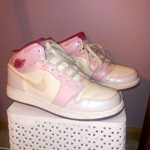 Nike Air Jordan Pink & White Patent Leather